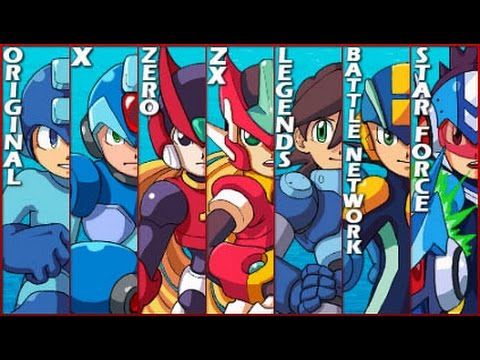 imagen de todas las sagas de megaman